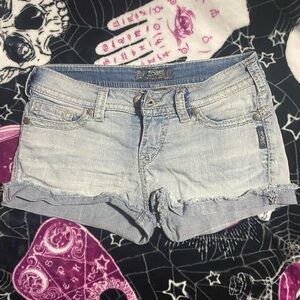 silver jean short shorts size w28